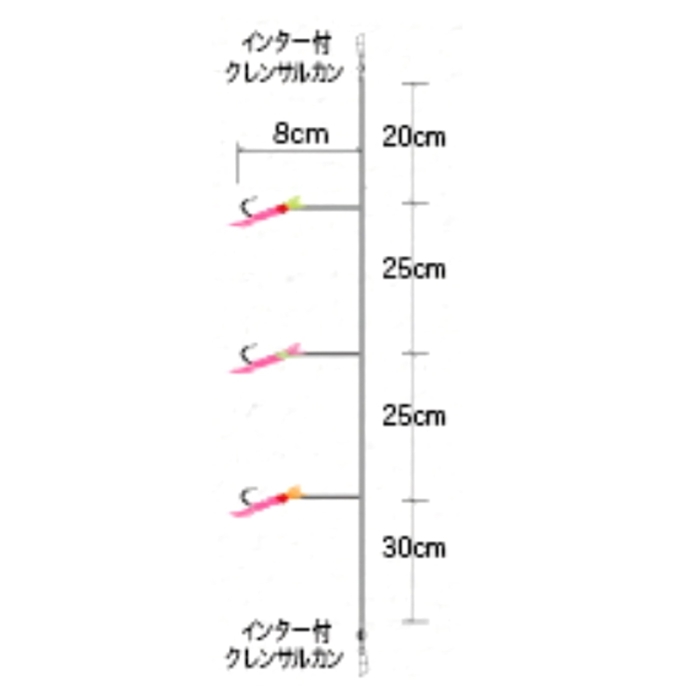 もりげん ケイアカ投サビキ S-304 針6号-ハリス2号【ゆうパケット】: 鈎・仕掛 釣り具の通販なら｜釣具のポイント 【公式】オンラインストア