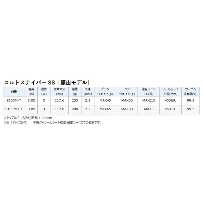 シマノ コルトスナイパー SS[振出モデル] S100M-T [2021年追加モデル]