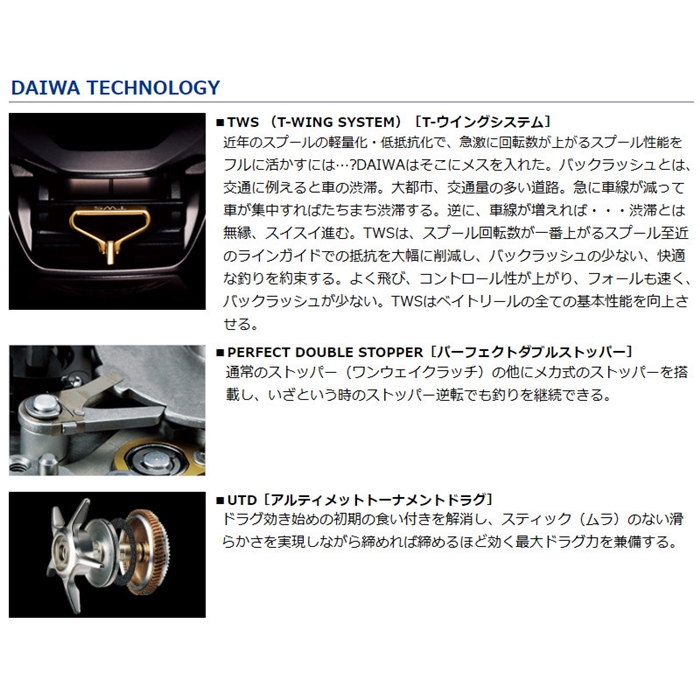 ダイワ タトゥーラ TW 300L 左ハンドル (ベイトリール) [2021年モデル]