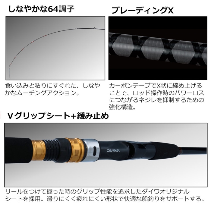 【スタイル:30-240】ダイワ(DAIWA) 船竿 シーフレックス 64 30