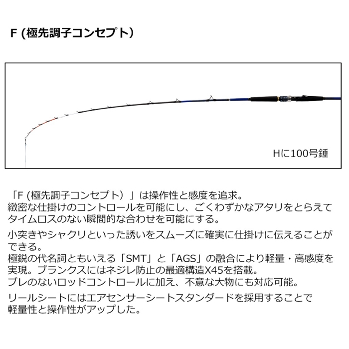 ダイワ 極鋭 コンセプトゲーム AGS F H-170AGS [21年モデル](H): 竿・ルアーロッド 釣り具の通販なら｜釣具のポイント  【公式】オンラインストア