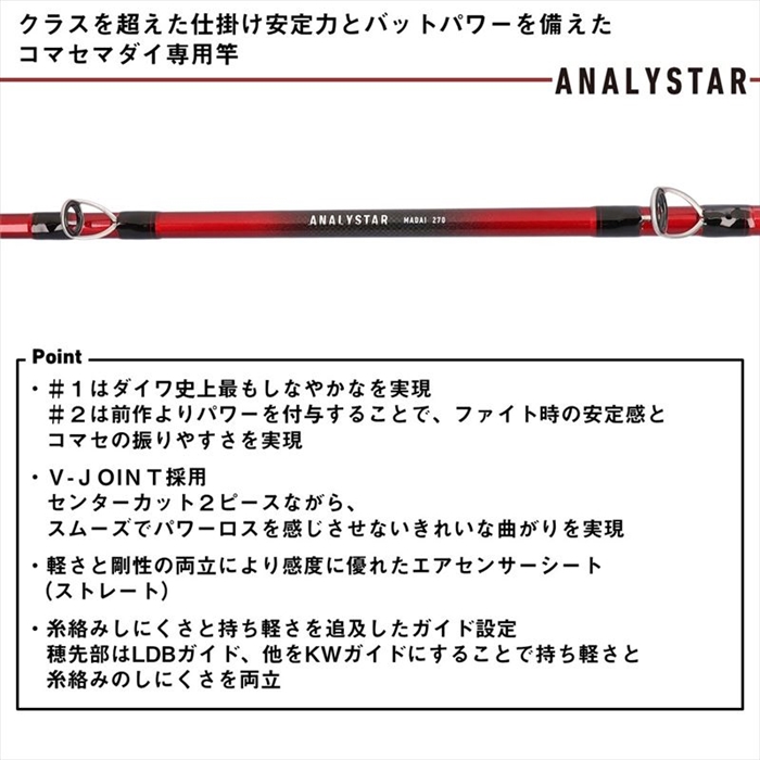 ダイワ 25 アナリスター マダイ 235・J - 釣具のポイント 【公式