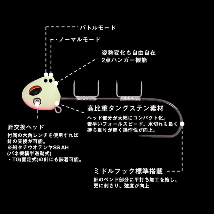 ダイワ 船タチウオテンヤSS 40 TG(タングステン) フルグロー ダイワ 船タチウオテンヤSS 40 TG(タングステン) フルグロー