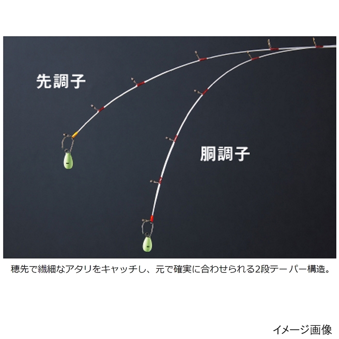 わかさぎ穂先　DAIWA Crystia 胴調子