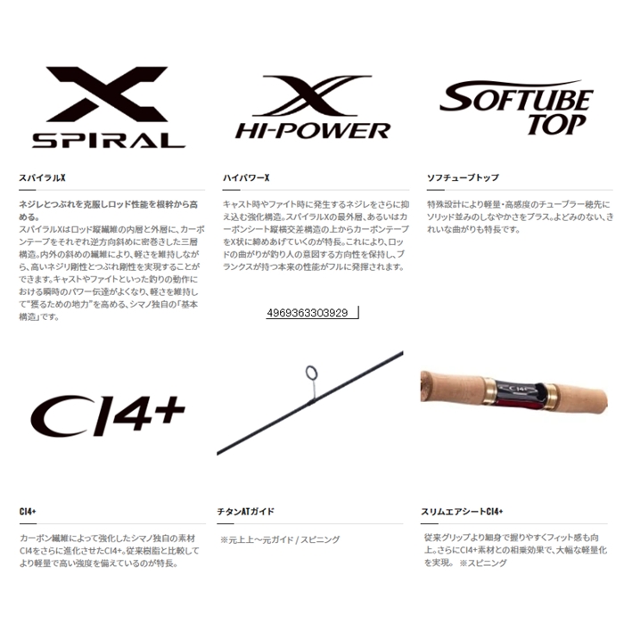 シマノ カーディフ AX S62SUL [21年モデル]