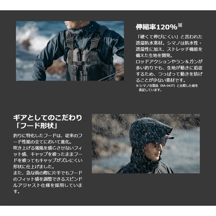 シマノ レインギアジャケット01 RA-01JU L ダスクブルー - 釣具