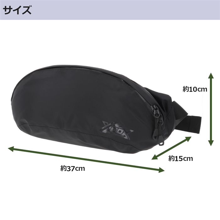 XOOX ウォータープルーフ ボディバッグ ブラック - 釣具の