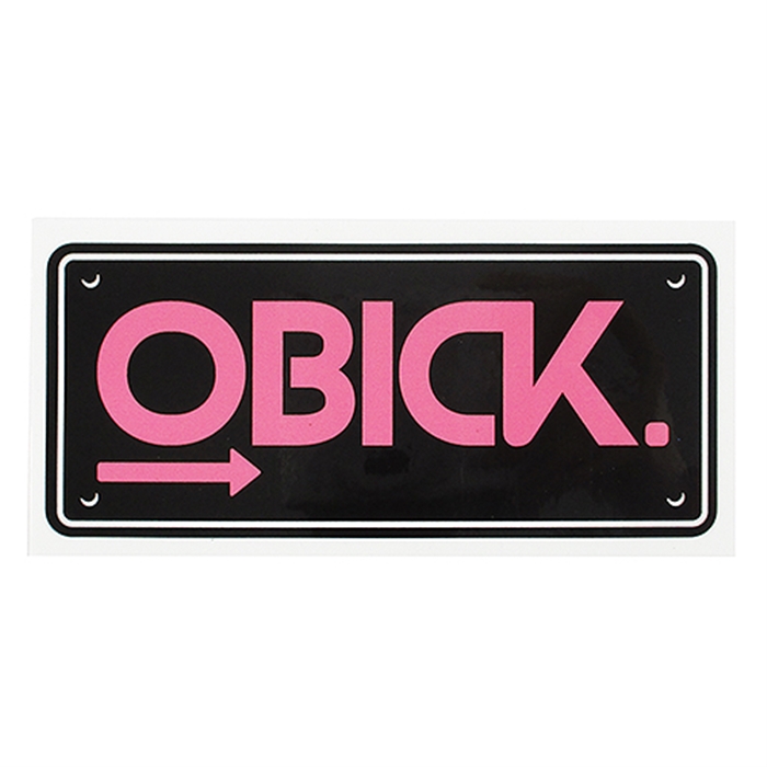 KIOB オービックステッカー　ロゴ　小　ブラック／ピンク ブラック/ピンク (縦)約5.3×(横)約12cm