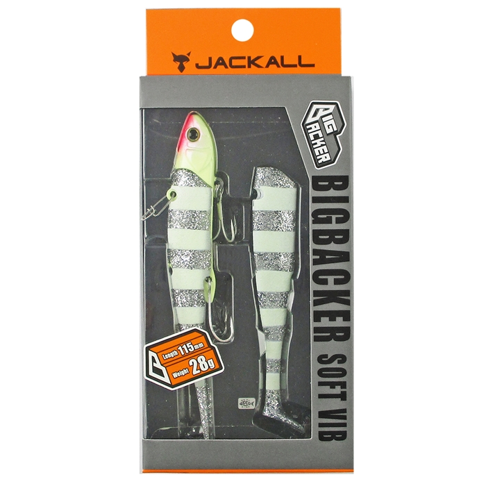 ジャッカル ビッグバッカー ソフトバイブ 28g 太刀魚グローストライプ(太刀魚グローストライプ): ルアー 釣り具の通販なら｜釣具のポイント  【公式】オンラインストア