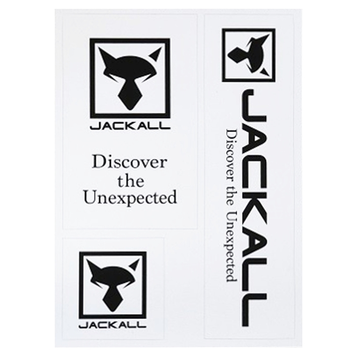 釣具のポイント 公式 オンラインストアジャッカル Jk Logo Sticker ホワイト ゆうパケット 台紙 W110mm H152mm ホワイト 釣り用品