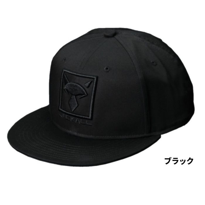 ジャッカル 撥水フラットビルキャップ ブラック - 釣具の
