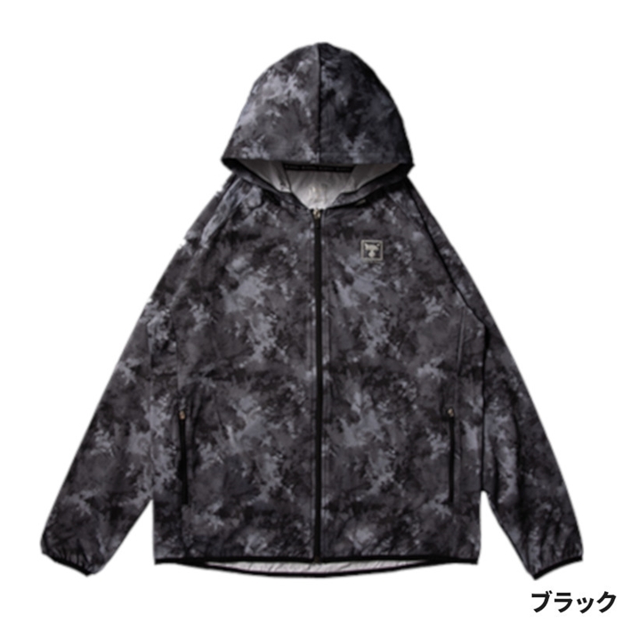 工場直売 ジャッカル ハイドライサマーフーディ ジップアップ S ブラック Wear
