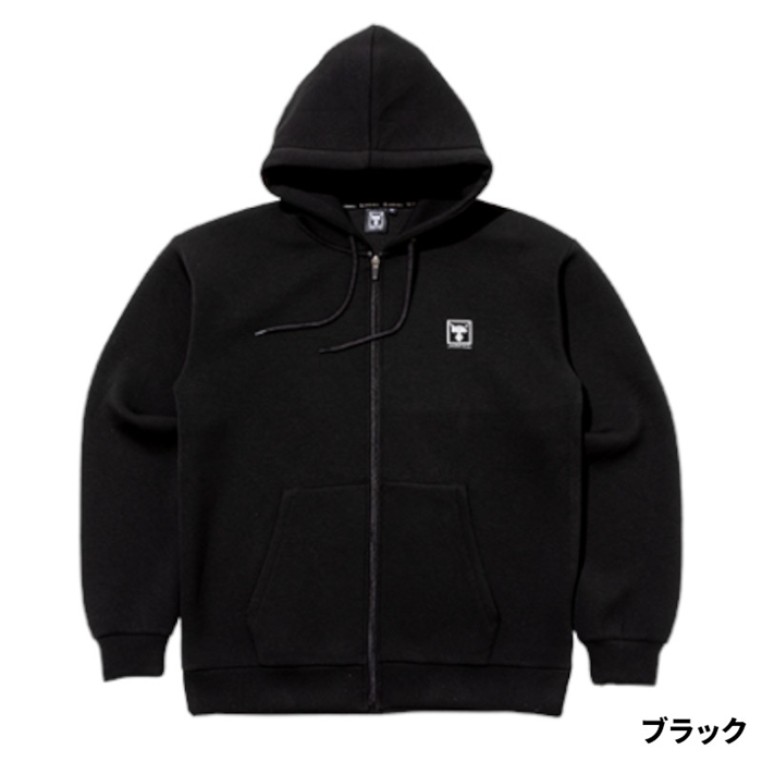 ジャッカル ジャージージップアップロゴフーディ M ブラック