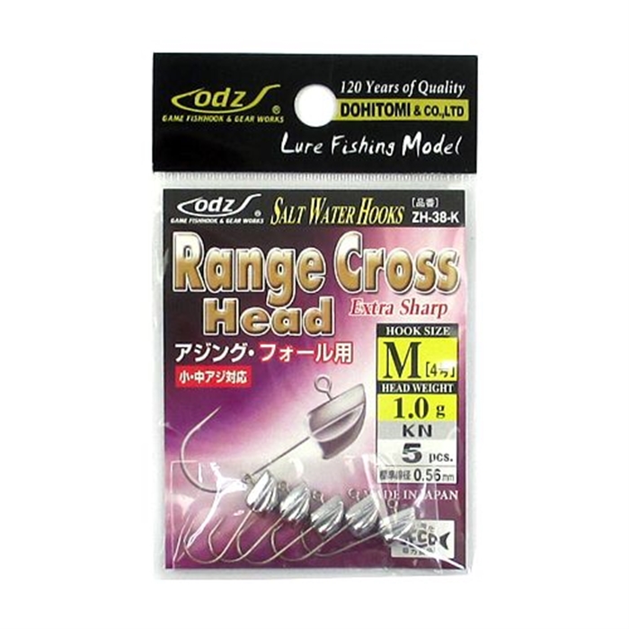 odz/土肥富 ｏｄｚ レンジクロスヘッド ＺＨー３８ーＫ １．０ｇ Ｍ（４号） ＫＮ【ゆうパケット】(M(4号) KN): ルアー  釣り具の通販なら｜釣具のポイント 【公式】オンラインストア