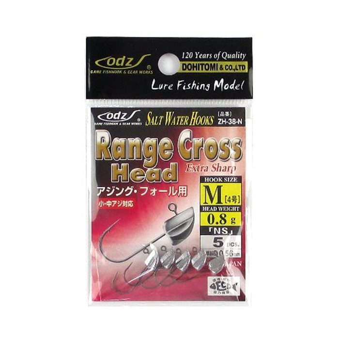 odz/土肥富 ｏｄｚ レンジクロスヘッド ＺＨー３８ーＮ ０．８ｇ Ｍ（４号） ＮＳ【ゆうパケット】(M(4号) NS): ルアー  釣り具の通販なら｜釣具のポイント 【公式】オンラインストア