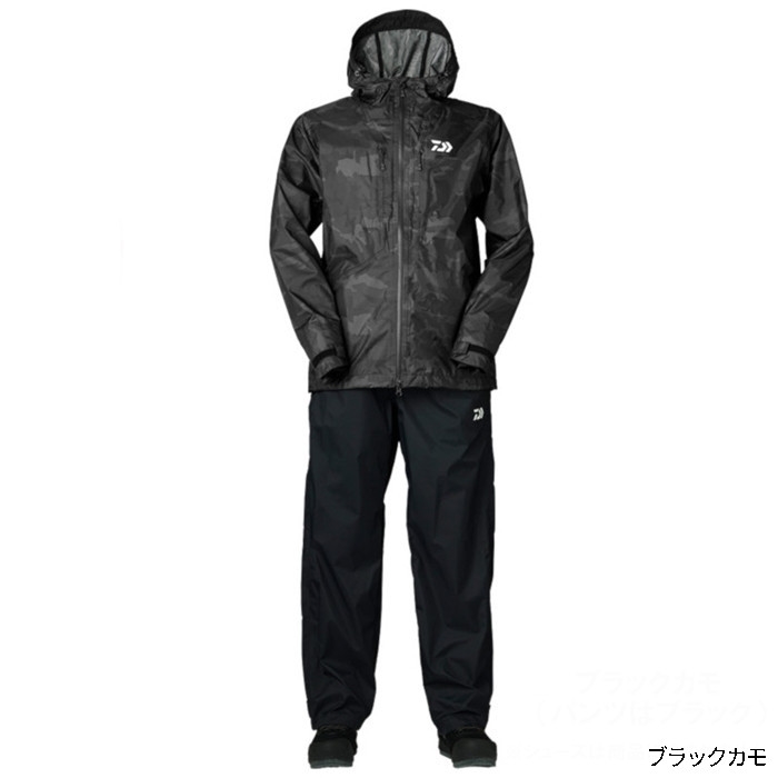 ダイワ レインマックス ハイブリッドレインスーツ 2XL ブラックカモ DR-3322