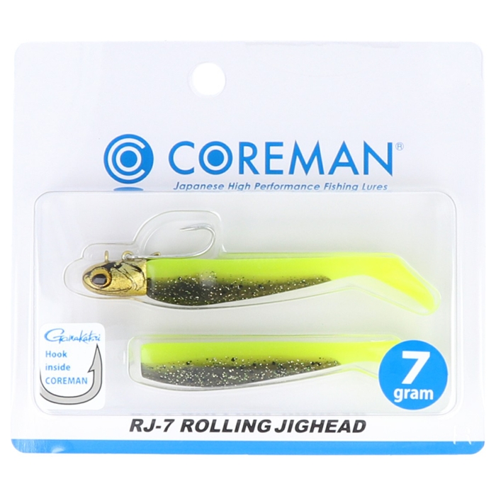 大量入荷 coreman コアマン ワーム rj-10 ローリングジグヘッド ゴールドヘッド チャートベイト