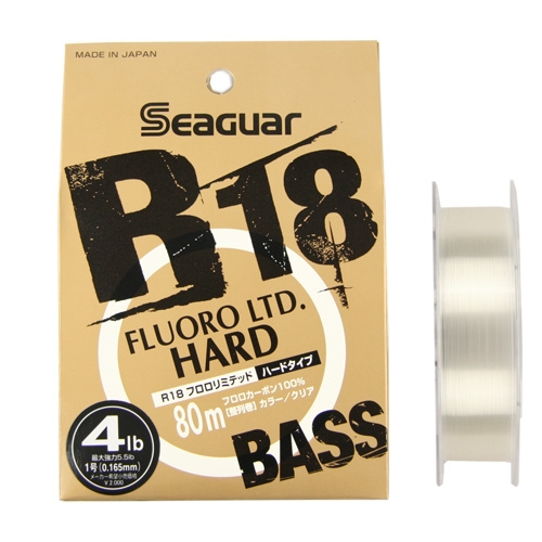釣り具の通販なら 釣具のポイント 公式 オンラインストアクレハ シーガー ｒ１８ フロロリミテッドハード ｂａｓｓ ８０ｍ ４ｌｂ クリア ゆうパケット 4lb ｸﾘｱ ライン ハリス 道糸