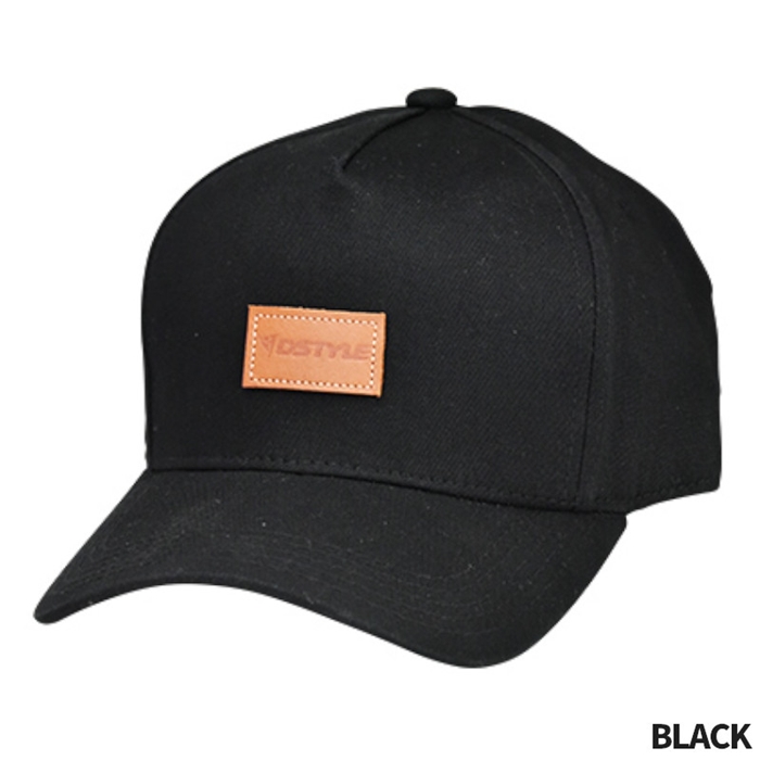 黒のキャップ レザー調バックストラップ オンスポッツ別注 ニューエラ キャップ レザーパッチ ストラップ