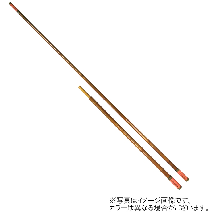 峯集一本半竿掛、玉の柄セット 羽根サメ巻 エンジ 8節 (短竿用