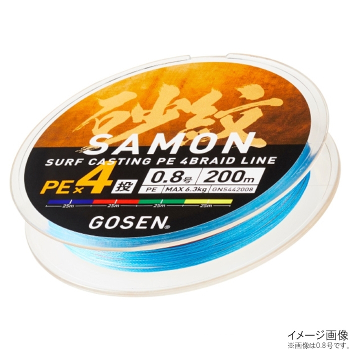 ゴーセン 砂紋 PE×4 200m GNS442010 1号【ゆうパケット】 - 釣具