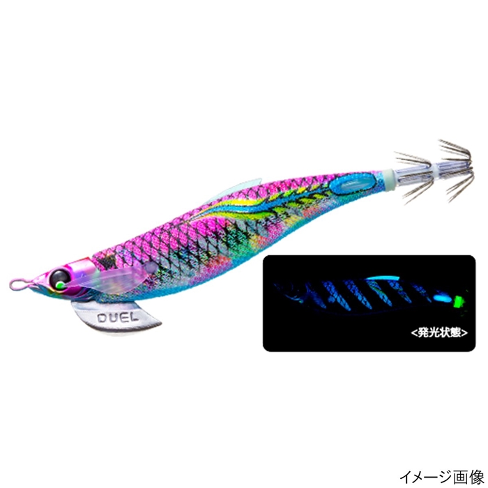 デュエル イージーキュー　フィンプラス　ランガン　3.5号　BLMP　ブルー夜光マーブルピンク