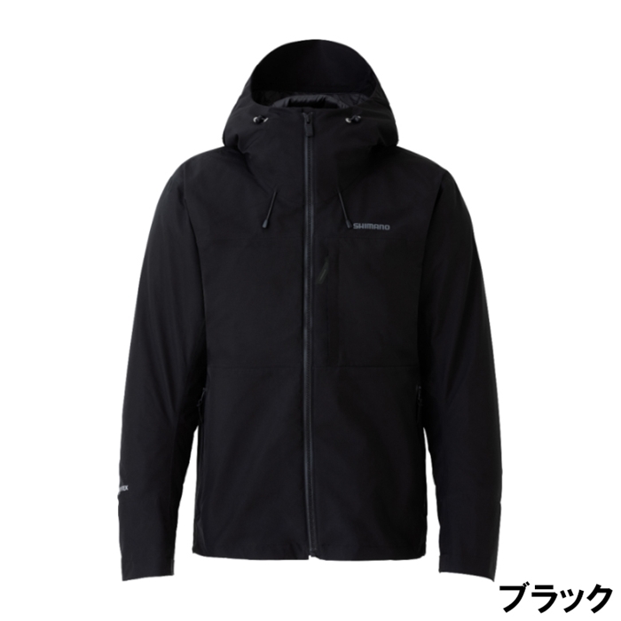 シマノ ゴアテックス ウォームレインジャケット M ブラック RB-01JU(M ブラック): アパレル・偏光グラス 釣り具の通販なら｜釣具のポイント  【公式】オンラインストア