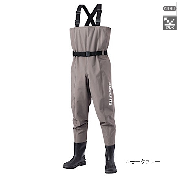 シマノ ハイパーウェーダー(チェストハイ・カットフェルトソール) FF-052T M スモークグレー （ウェーダー）(M スモークグレー):  アパレル・偏光グラス 釣り具の通販なら｜釣具のポイント 【公式】オンラインストア