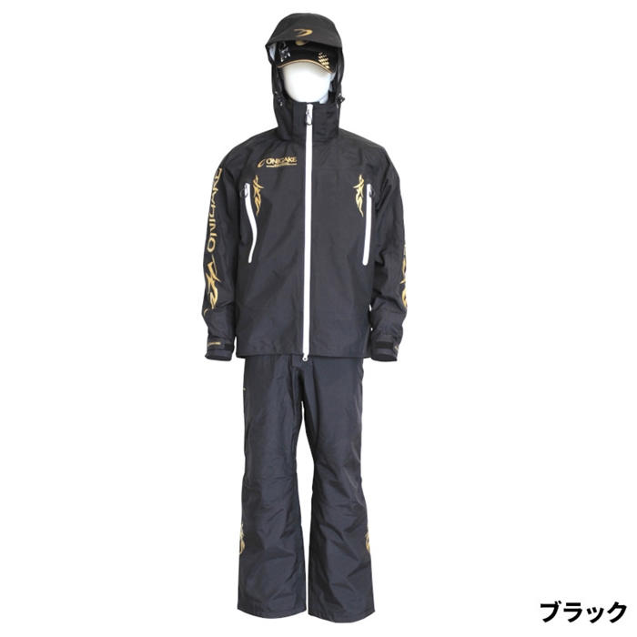ハヤブサ YS107G 鬼掛 レイヤード レインスーツ L 90 ブラック 鬼掛レイヤードレインスーツ LL 90.ブラック YS107G - 釣具のポイント