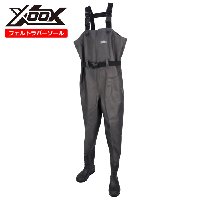 XOOX チェストハイウェーダー フェルトラバーソール M 25.0cm