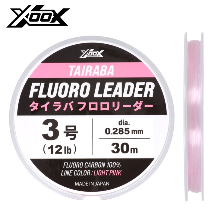 XOOX タイラバ フロロリーダー 30m 3号 ライトピンク【ゆうパケット