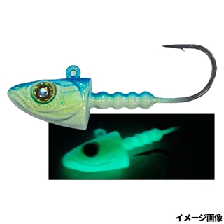 ニシネルアーワークス スメルトヘッド 3/7oz #2/0 ブルーバックチャートグロー【ゆうパケット】
