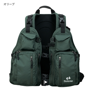 パズデザイン ZFV-032 2WAYフロートパックベスト ガンメタ