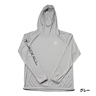 ドライライトフーディ【ジャッカル】　M size グレー JACKALL ジャッカル ドライライトフーディ グレー M
