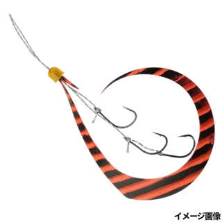 ジャッカル ビンビンフック 無双 ネクタイフックセット 3本鈎 ブライトオレンジゼブラ【ゆうパケット】