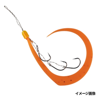 ジャッカル ビンビンフック 無双 ネクタイフックセット 3本鈎 スケスケオレンジ【ゆうパケット】