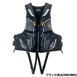 がまかつ フローティングベスト L ブラック×レッド GM2193 - 釣具の