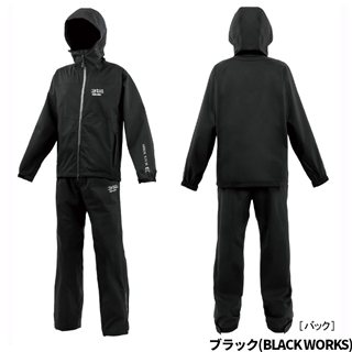 がまかつ　BLACK WORKS レイン上下&ベスト　３L がまかつ BLACK WORKS レイン上下&ベスト 3L