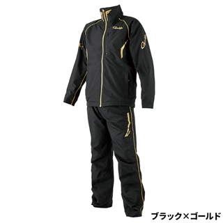 がまかつ ウィンドブレーカースーツ M ブラック×ゴールド GM3791