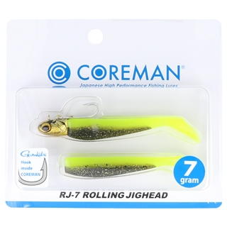 コアマン RJ-7 ROLLING JIGHEAD #063 ゴールドヘッド/チャートベイト