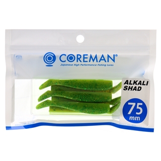 コアマン アルカリシャッド 75mm #048 パニックグリーン【ゆうパケット】