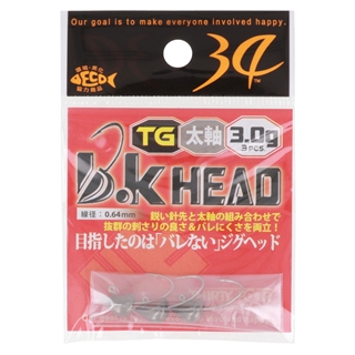 34 B.Kヘッド TG太軸 3.0g【ゆうパケット】