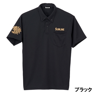 サンライン ドライポロシャツ SUW-15025DP L ブラック - 釣具の