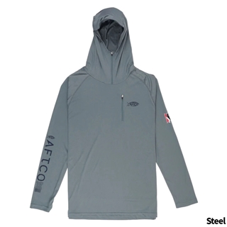 AFTCO(アフコ) Men's Jason Christie Hooded LS Performance Shirt