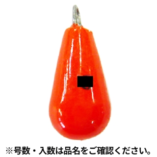 関門工業 カラーオモリ 赤 ナス型 3号【ゆうパケット】