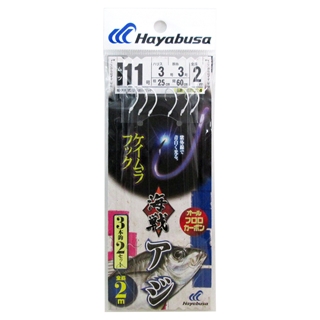 ハヤブサ 海戦アジ ケイムラフック 3本鈎 SE324 針11号-ハリス3号