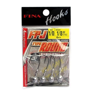 ハヤブサ パーフェクトジグヘッド タイプラウンド FF157 1/8oz #1/0