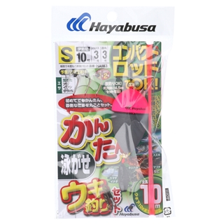 ハヤブサ かんたん泳がせウキ釣りセット HA183 S 針10号-ハリス3号