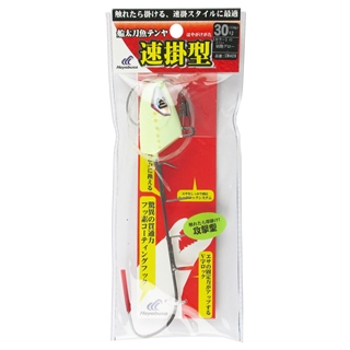 ハヤブサ 船太刀魚テンヤ速掛型 フッ素コーティングフック 30号