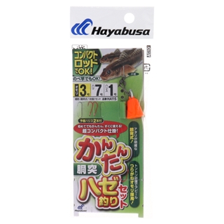 ハヤブサ かんたんハゼ釣り胴突セット 3号 HA115【ゆうパケット
